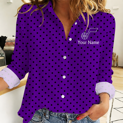 SPECIAL EDITION - NEW CUSTOMIZED NBA29 UJZ UTAH JAZZ WOMEN CASUAL SHIRT FOR FAN