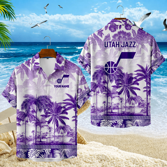ELITE EDITION - NEW CUSTOMIZED UJZ UTAH JAZZ UNISEX HAWAIIAN SHIRT - NBA29