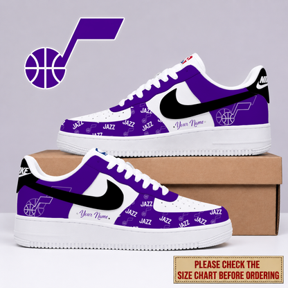 FLASH SALE - NEW CUSTOMIZED NBA29 UJZ UTAH JAZZ AF1 SNEAKERS