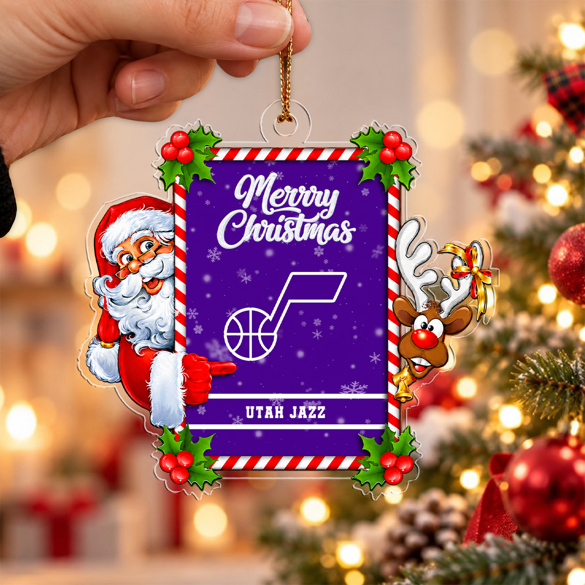 [LIMITED DROP] NEW CUSTOMIZED NBA29 UJZ UTAH JAZZ CHRISTMAS ACRYLIC ORNAMENT
