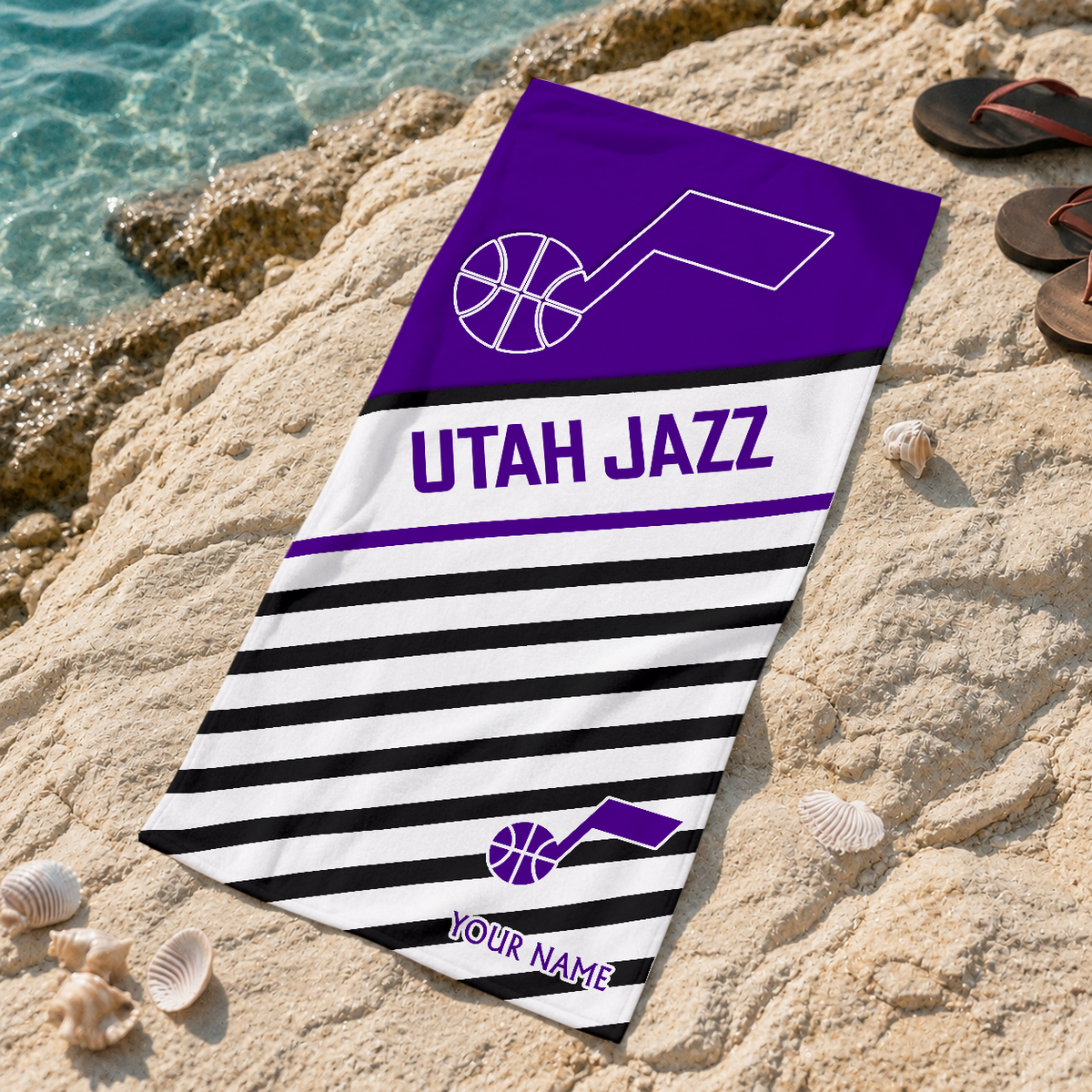 ELITE EDITION - NEW CUSTOMIZED UJZ UTAH JAZZ BEACH TOWEL FOR FAN - NBA29