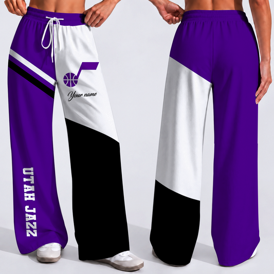 SPECIAL EDITION - NEW CUSTOMIZED NBA29 UJZ UTAH JAZZ WOMEN'S WIDE LEG PANTS