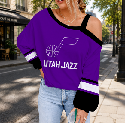 VIRAL EDITION - NEW CUSTOMIZED NBA29 UJZ UTAH JAZZ DROP SHOULDER SWEATSHIRT
