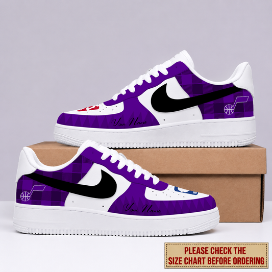 FINAL SALE - NEW CUSTOMIZED NBA29 UJZ UTAH JAZZ AF1 SNEAKERS