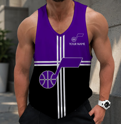 VIRAL EDITION - NEW CUSTOMIZED UJZ UTAH JAZZ MEN'S TANK TOP - NBA29