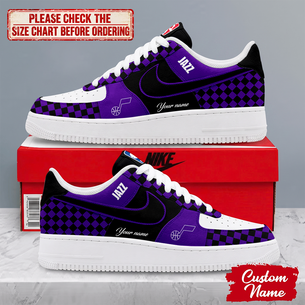 FINAL SALE - NEW CUSTOMIZED NBA29 UJZ UTAH JAZZ AF1 SNEAKERS