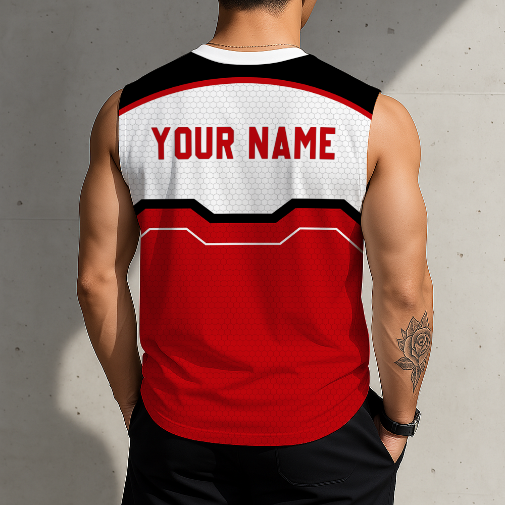 HOT DEAL - NEW CUSTOMIZED NCAA MAM29 WSB WISCONSIN BADGERS MEN'S GYM SHIRT