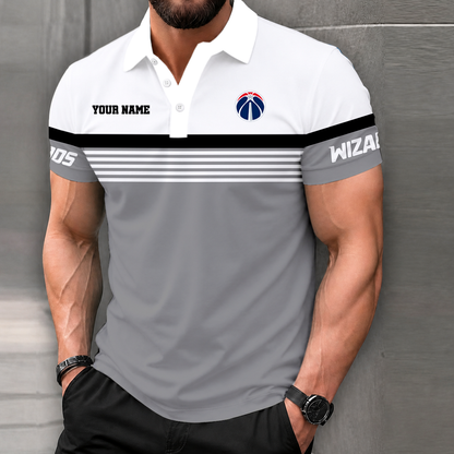 VIRAL EDITION - NEW CUSTOMIZED NBA28 WWI WASHINGTON WIZARDS POLO SHIRT