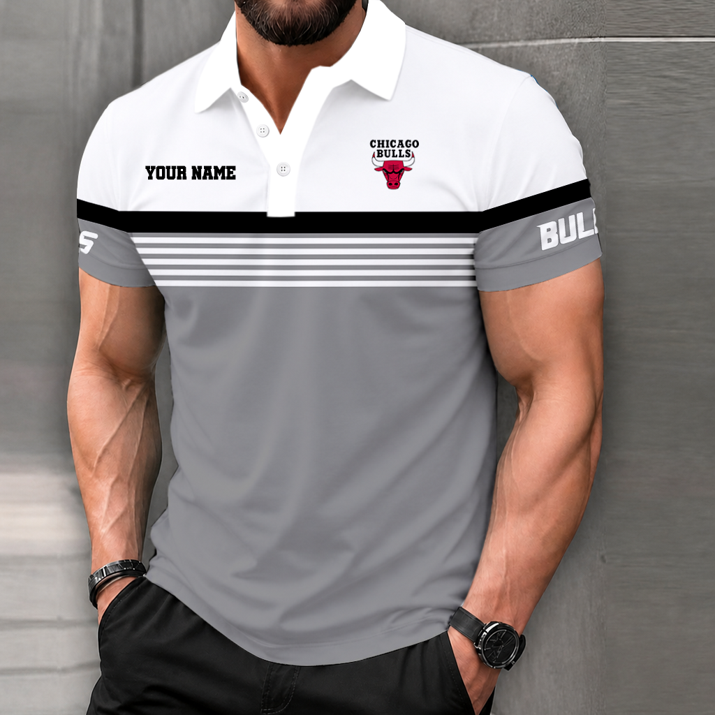 VIRAL EDITION - NEW CUSTOMIZED NBA19 CBU CHICAGO BULLS POLO SHIRT