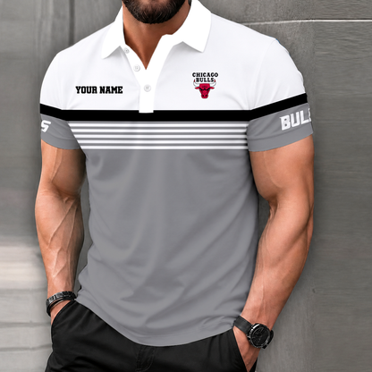 VIRAL EDITION - NEW CUSTOMIZED NBA19 CBU CHICAGO BULLS POLO SHIRT