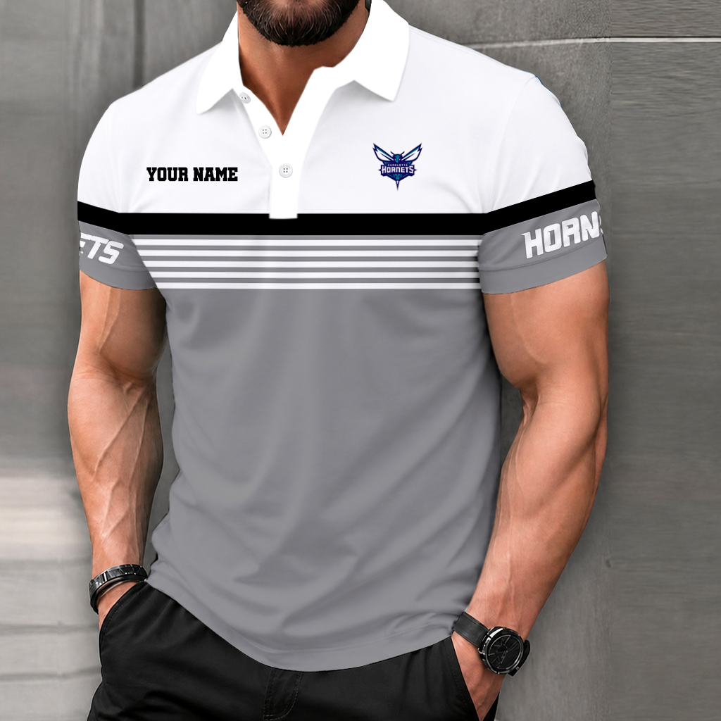 VIRAL EDITION - NEW CUSTOMIZED NBA27 CHO CHARLOTTE HORNETS POLO SHIRT