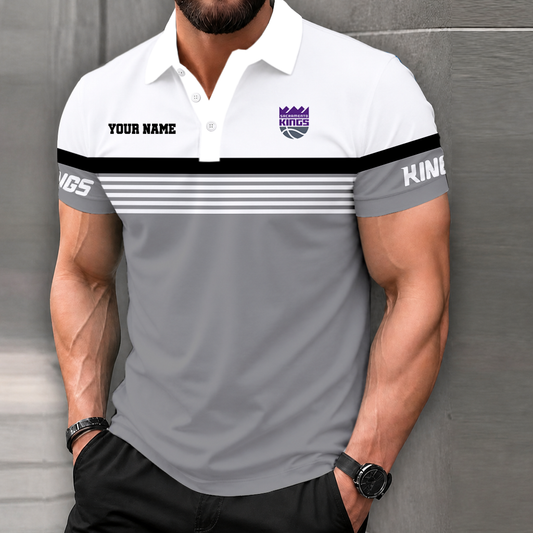 VIRAL EDITION - NEW CUSTOMIZED NBA16 SKI SACRAMENTO KINGS POLO SHIRT