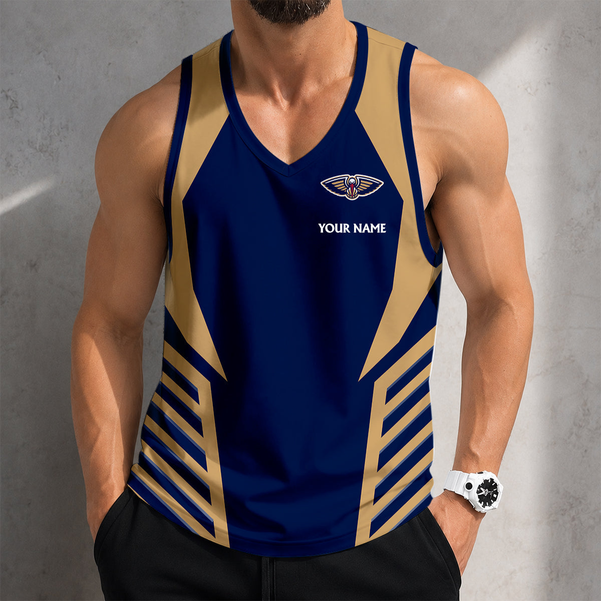 VIRAL EDITION - NEW CUSTOMIZED NBA30 NOP NEW ORLEANS PELICANS MEN'S TANK TOP