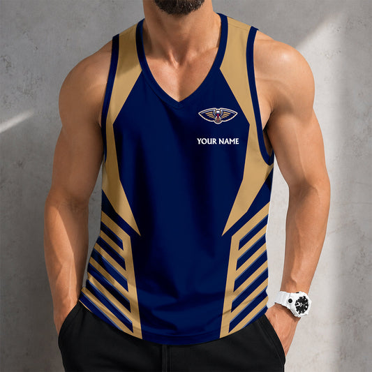 VIRAL EDITION - NEW CUSTOMIZED NBA30 NOP NEW ORLEANS PELICANS MEN'S TANK TOP
