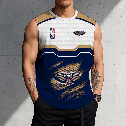 [LIMITED EDITION] NEW CUSTOMIZED NBA30 NOP NEW ORLEANS PELICANS MEN'S TANK TOP