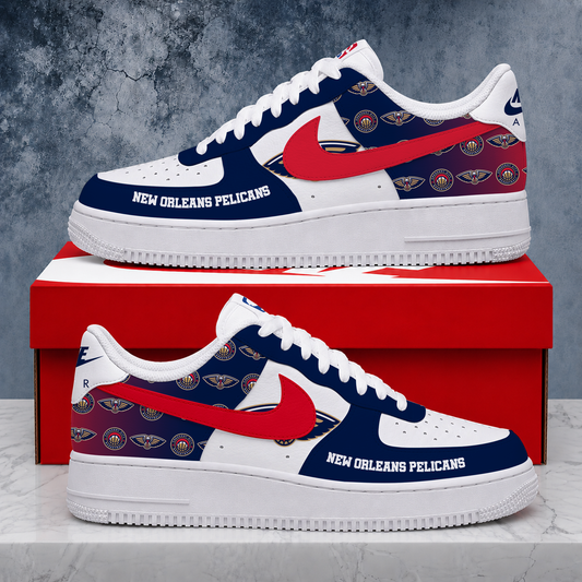 SPECIAL EDITION - NEW CUSTOMIZED NBA30 NOP NEW ORLEANS PELICANS AF1 SNEAKERS