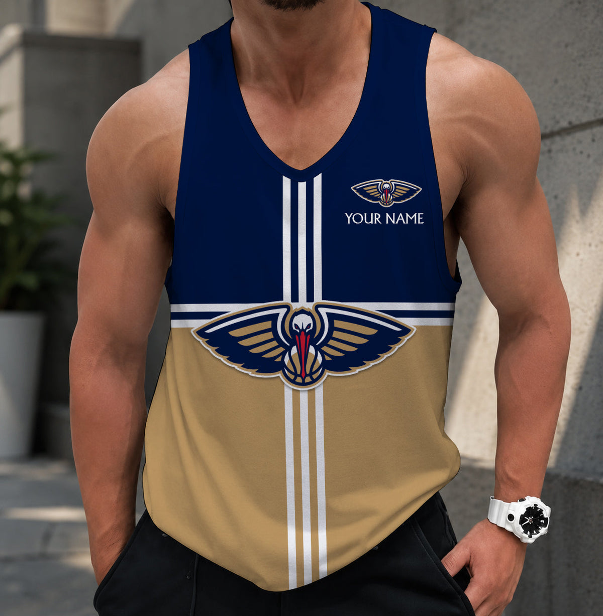 VIRAL EDITION - NEW CUSTOMIZED NOP NEW ORLEANS PELICANS MEN'S TANK TOP - NBA30