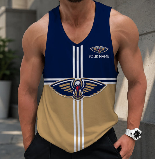 VIRAL EDITION - NEW CUSTOMIZED NOP NEW ORLEANS PELICANS MEN'S TANK TOP - NBA30