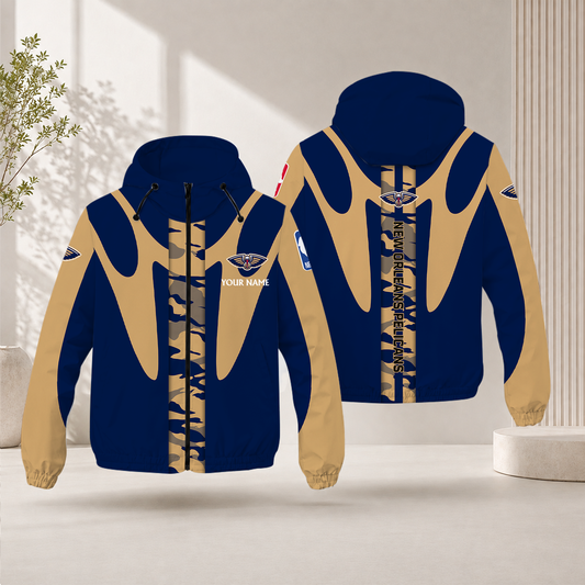 SPECIAL EDITION - NEW CUSTOMIZED NBA30 NOP NEW ORLEANS PELICANS WINDBREAKER JACKET