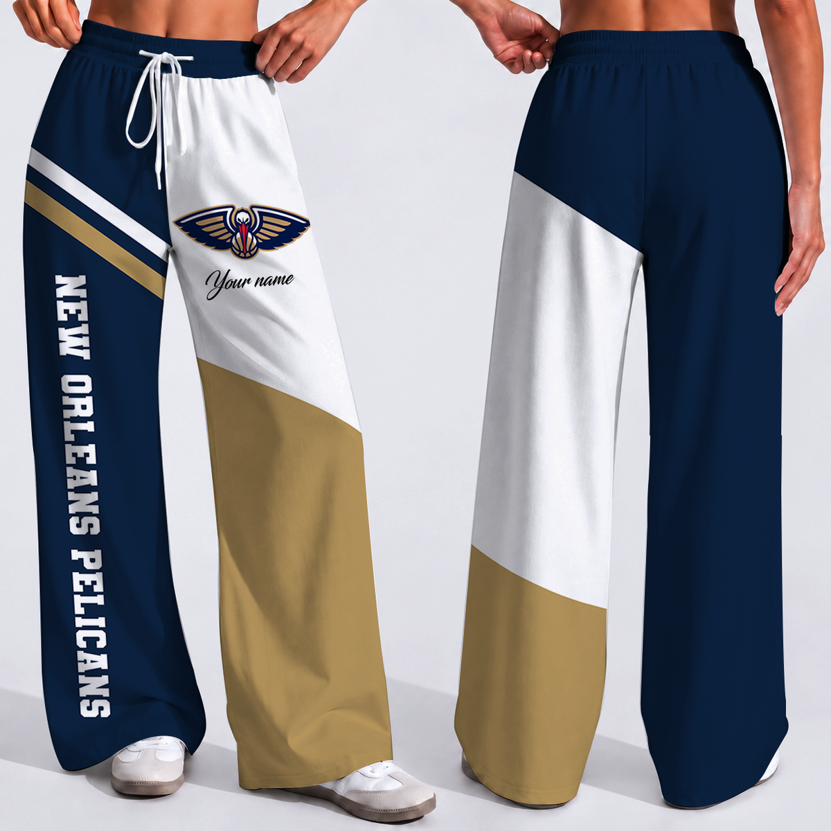 SPECIAL EDITION - NEW CUSTOMIZED NBA30 NOP NEW ORLEANS PELICANS WOMEN'S WIDE LEG PANTS