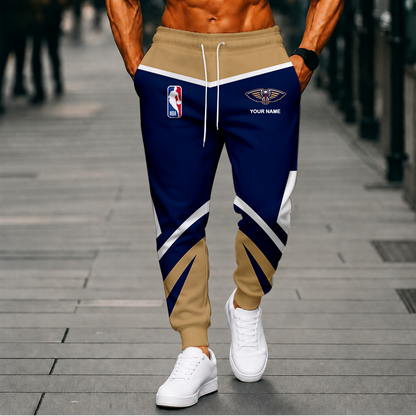 SPECIAL EDITION - NEW CUSTOMIZED NBA30 NOP NEW ORLEANS PELICANS SWEATPANTS