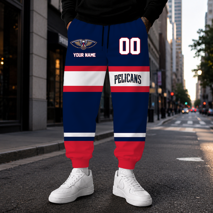 [HOT DEAL] NEW CUSTOMIZED NBA30 NOP NEW ORLEANS PELICANS SWEATPANTS