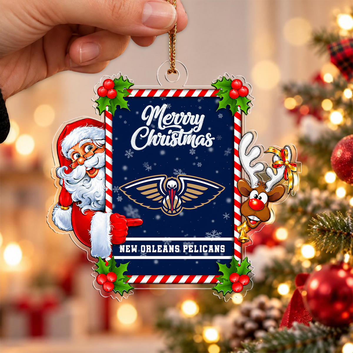 [LIMITED DROP] NEW CUSTOMIZED NBA30 NOP NEW ORLEANS PELICANS CHRISTMAS ACRYLIC ORNAMENT