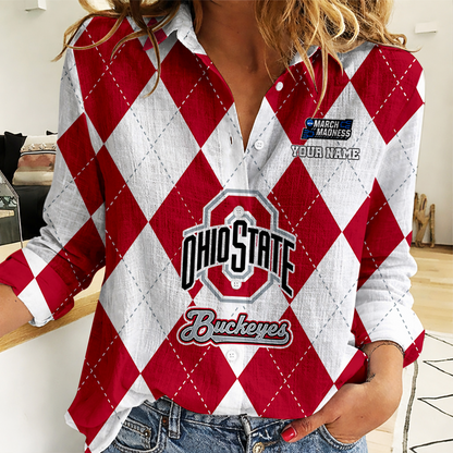 VIRAL EDITION - NEW CUSTOMIZED | NCAA MAM30 OSB OS BUCKEYES WOMEN CASUAL SHIRT FOR FAN