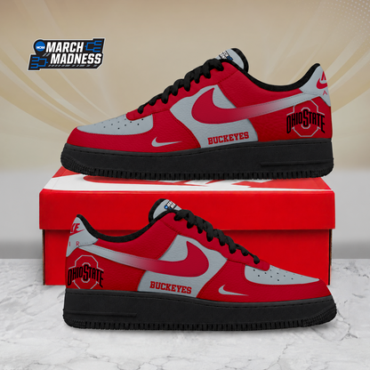 ELITE EDITION - NEW CUSTOMIZED NCAA MAM30 OSB OHIO STATE BUCKEYES AF1 SHOES