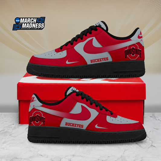 ELITE EDITION - NEW CUSTOMIZED NCAA MAM30 OSB OHIO STATE BUCKEYES AF1 SHOES