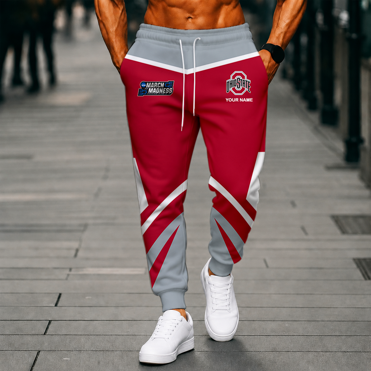 VIRAL EDITION - NEW CUSTOMIZED NCAA MAM30 OSB OHIO STATE BUCKEYES SWEATPANTS