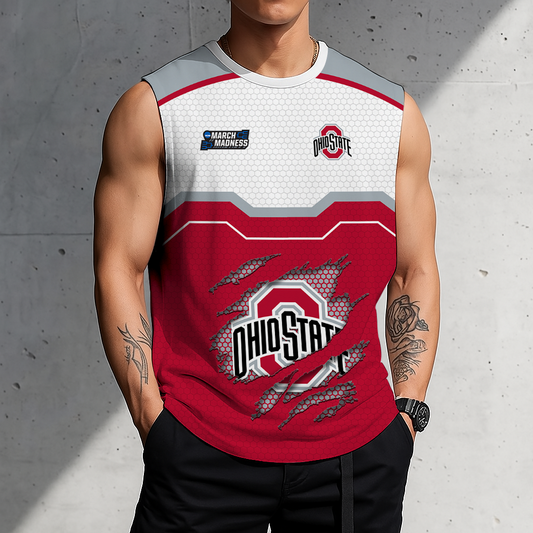 HOT DEAL - NEW CUSTOMIZED NCAA MAM30 OSB OHIO STATE BUCKEYES MEN'S GYM SHIRT
