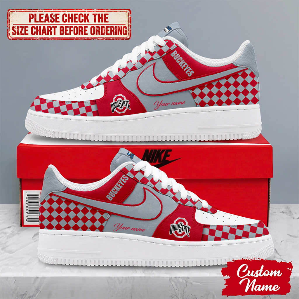 MEGA SALE - NEW CUSTOMIZED NCAA MAM30 OSB OHIO STATE BUCKEYES AF1 SHOES