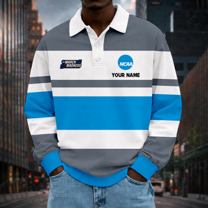 VIRAL EDITION - NEW CUSTOMIZED NCAA31 MARCH MADNESS UNISEX LONG SLEEVE POLO