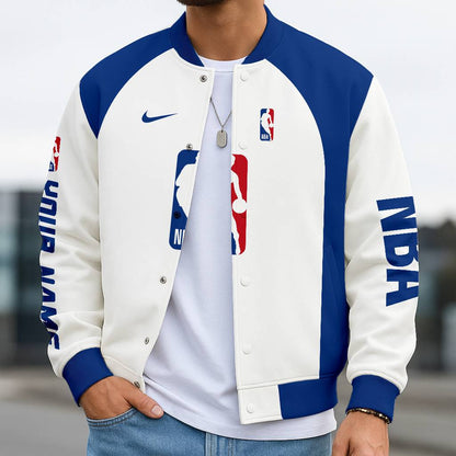 LIMITED DROP - NEW CUSTOMIZED NBA31 NATIONAL BASKETBALL ASSOCIATION BASEBALL JACKET, SATIN VARSITY JACKET