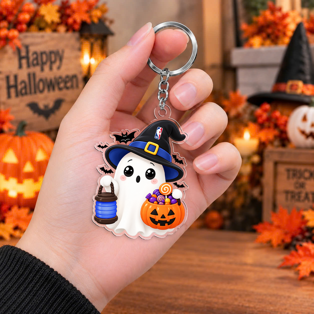 LIMITED DROP - NEW CUSTOMIZED NBA31 NATIONAL BASKETBALL ASSOCIATION HALLOWEEN ACRYLIC KEYCHAIN