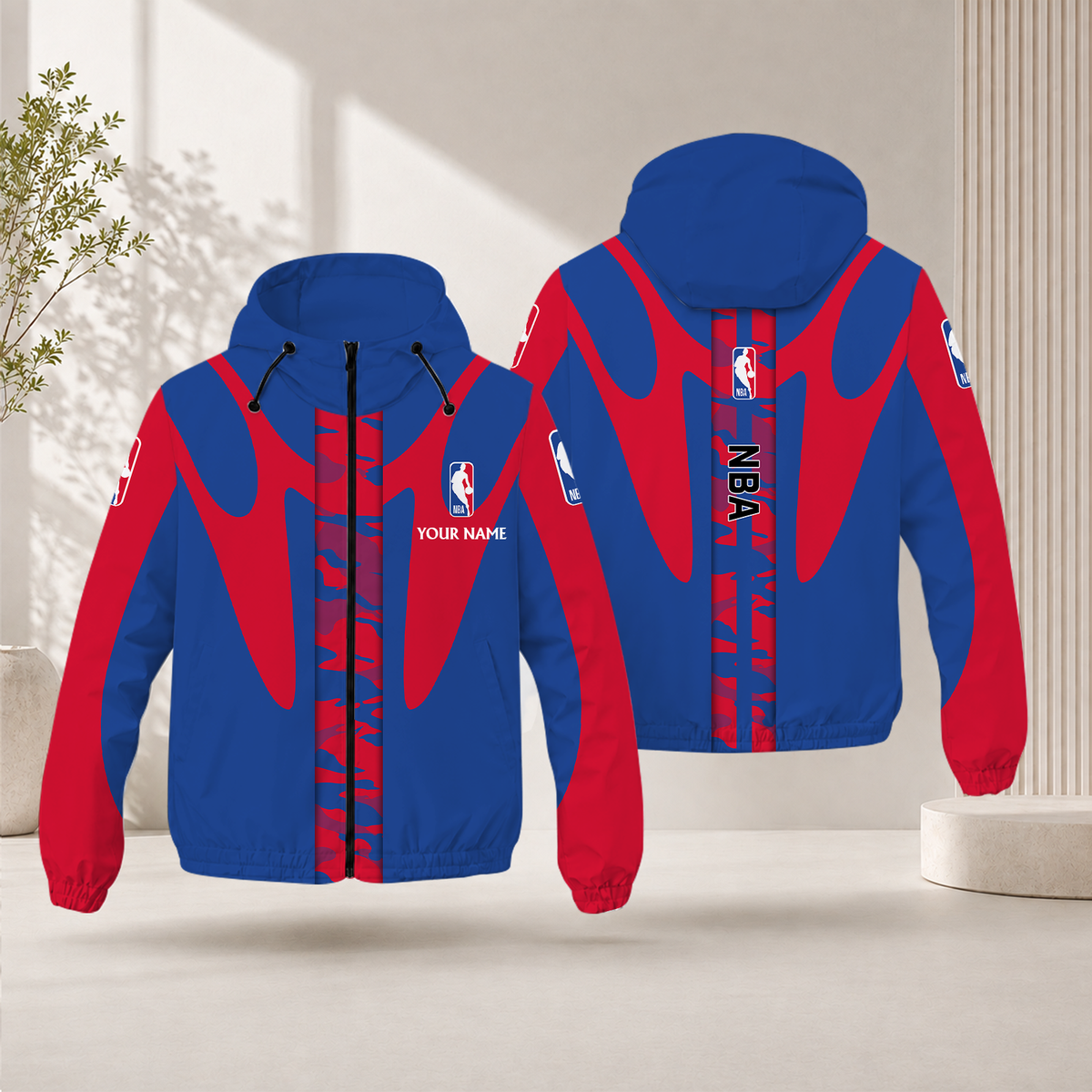 SPECIAL EDITION - NEW CUSTOMIZED NBA31 NBA NATIONAL BASKETBALL ASSOCIATION WINDBREAKER JACKET