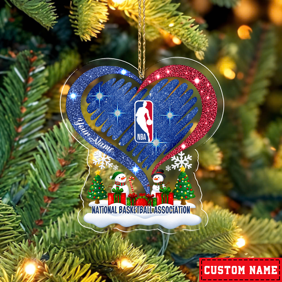 [EXCLUSIVE EDITION] NEW CUSTOMIZED NBA31 NATIONAL BASKETBALL ASSOCIATION CHRISTMAS ACRYLIC ORNAMENT