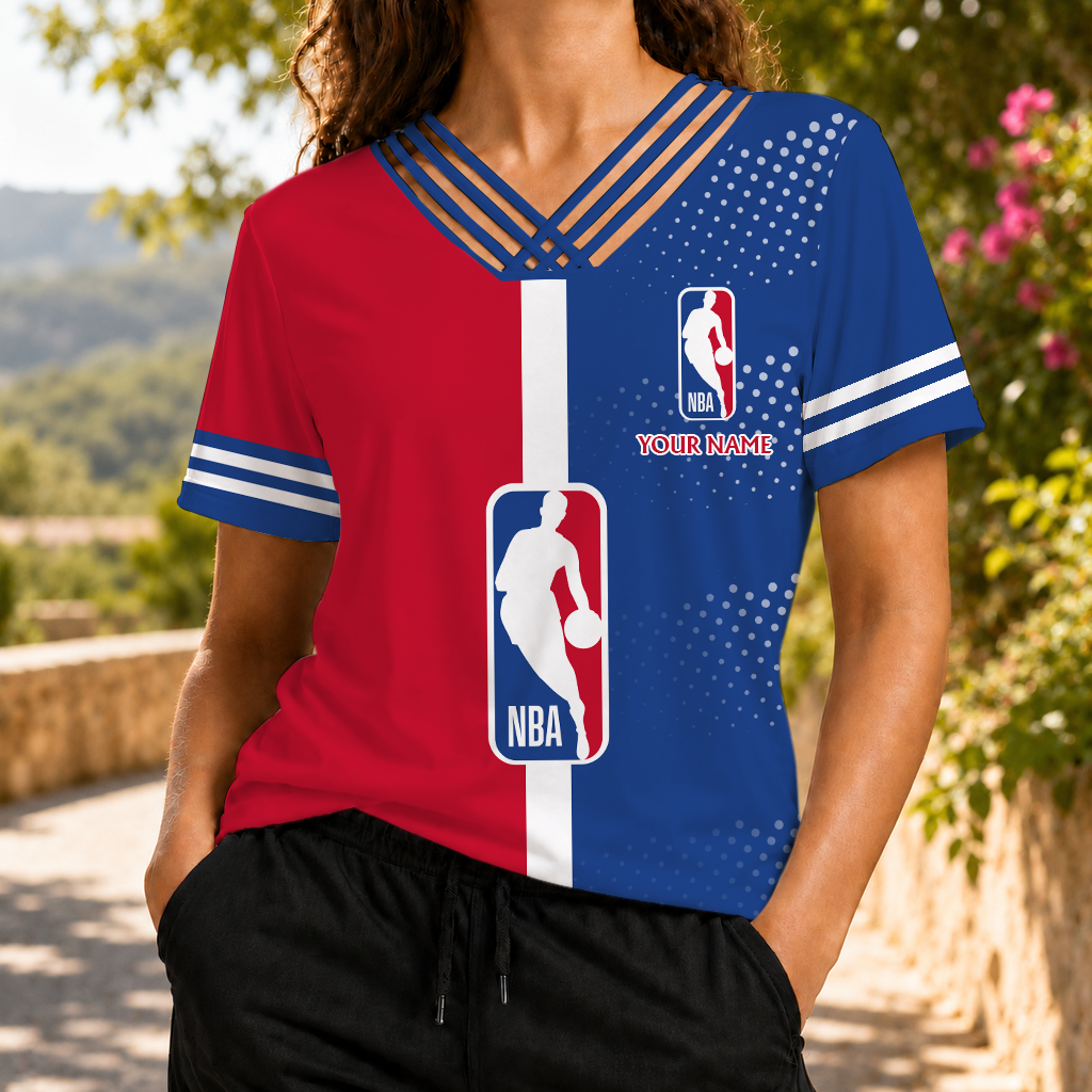 LIMITED EDITION - NEW CUSTOMIZED NBA31 NATIONAL BASKETBALL ASSOCIATION V-NECK SHIRT