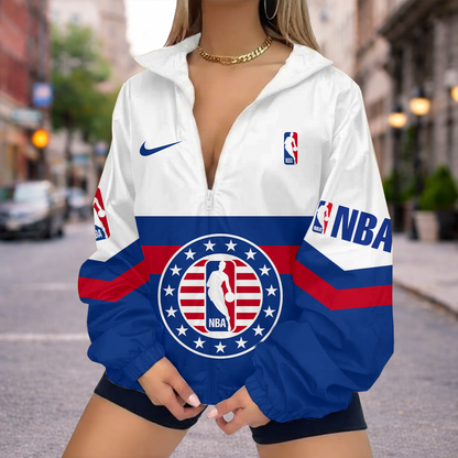 LIMITED EDITION - NEW CUSTOMIZED NATIONAL BASKETBALL ASSOCIATION V-NECK ZIPPER SWEATSHIRT JACKET - NBA31