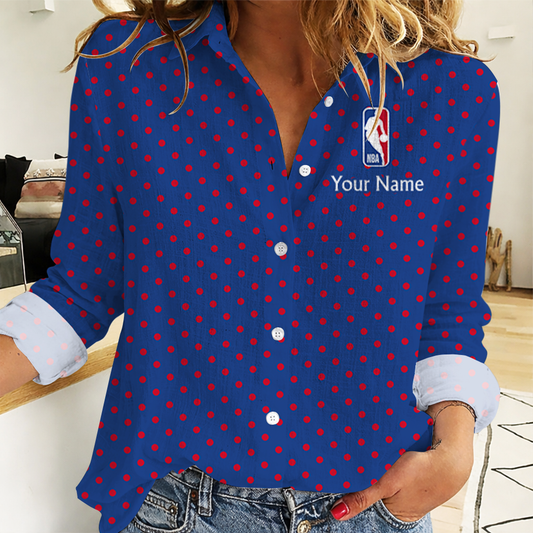SPECIAL EDITION - NEW CUSTOMIZED NBA30 NATIONAL BASKETBALL ASSOCIATION WOMEN CASUAL SHIRT FOR FAN