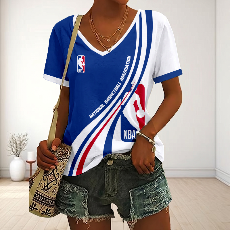 VIRAL EDITION - NEW CUSTOMIZED NBA31 NATIONAL BASKETBALL ASSOCIATION V-NECK FEMALE SHIRT
