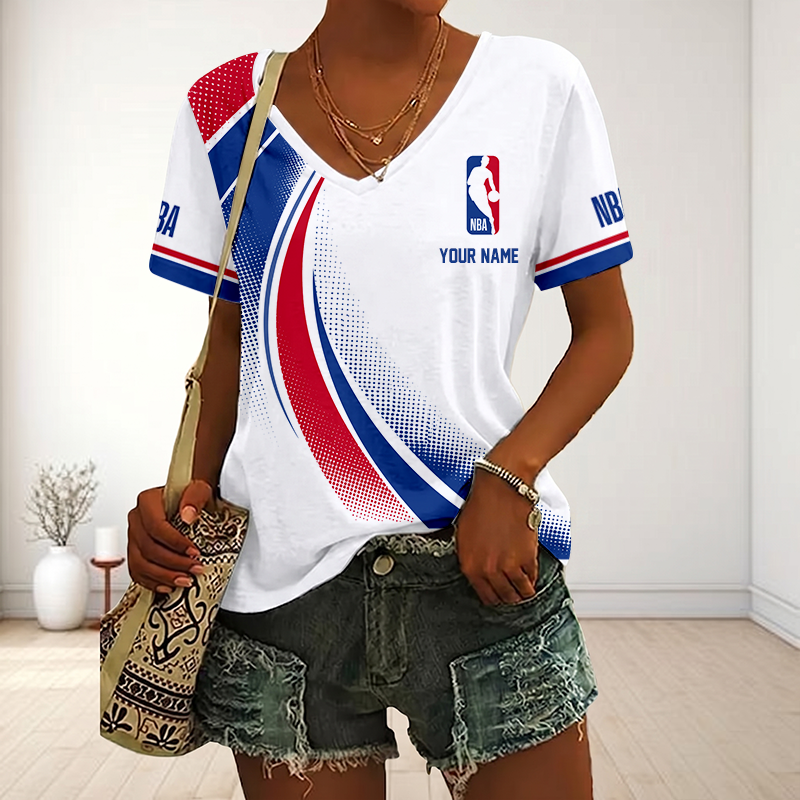 SPECIAL EDITION - NEW CUSTOMIZED NBA31 NATIONAL BASKETBALL ASSOCIATION V-NECK FEMALE SHIRT