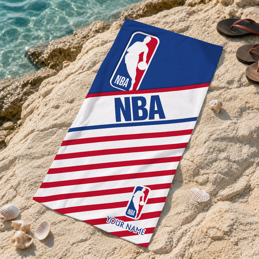 ELITE EDITION - NEW CUSTOMIZED NATIONAL BASKETBALL ASSOCIATION BEACH TOWEL FOR FAN - NBA31