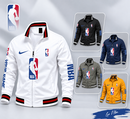 FINAL SALE - NEW CUSTOMIZED NBA31 NATIONAL BASKETBALL ASSOCIATION MULTICOLOR MEN'S CASUAL JACKET