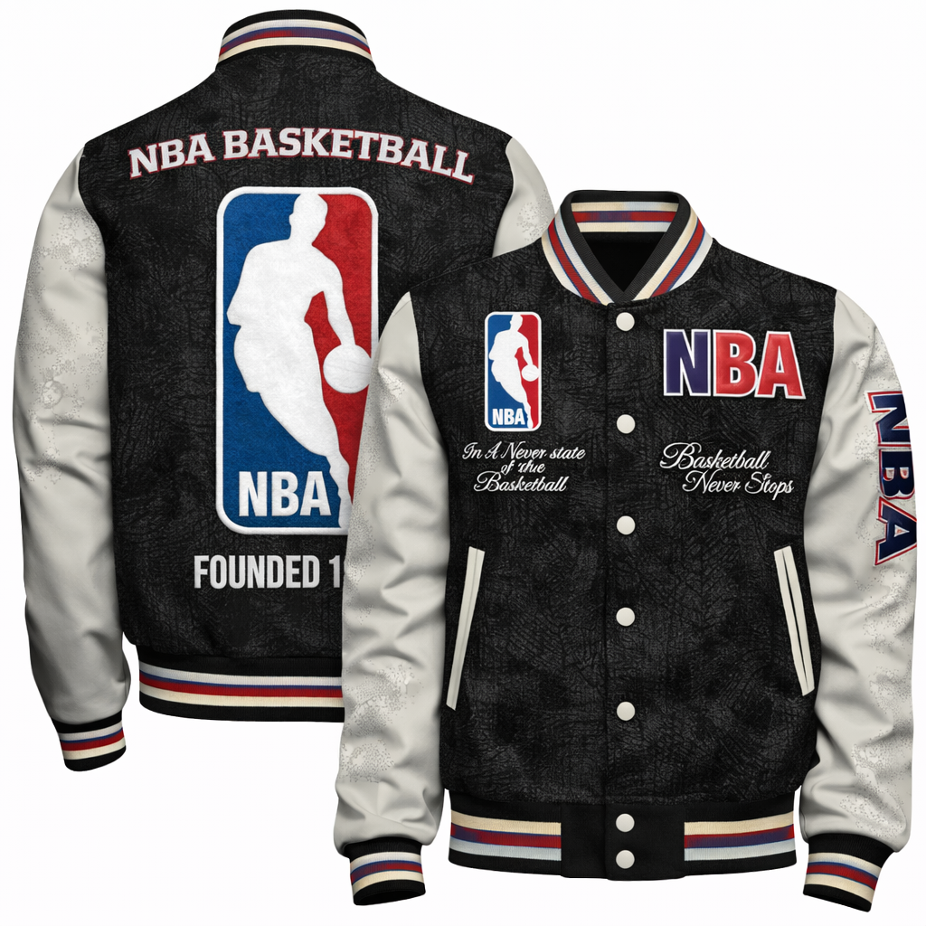 LIMITED EDITION - NEW CUSTOMIZED NATIONAL BASKETBALL ASSOCIATION BASEBALL JACKET, SATIN VARSITY JACKET - NBA31