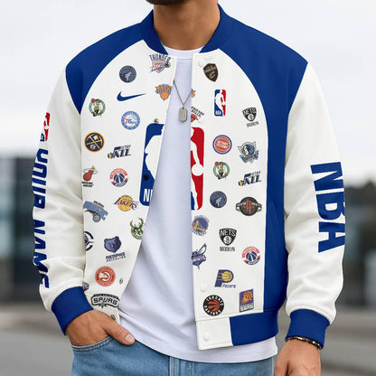 LIMITED DROP - NEW CUSTOMIZED NBA32 NBA ALL TEAMS BASEBALL JACKET, SATIN VARSITY JACKET
