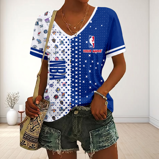 LIMITED DROP - NEW CUSTOMIZED NBA32 NBA ALL TEAMS V-NECK FEMALE SHIRT