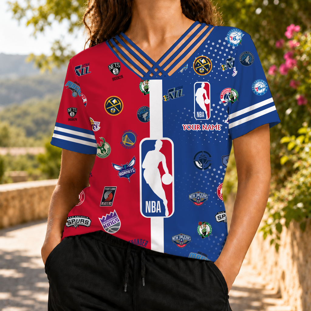 LIMITED EDITION - NEW CUSTOMIZED NBA32 ALL TEAMS V-NECK SHIRT