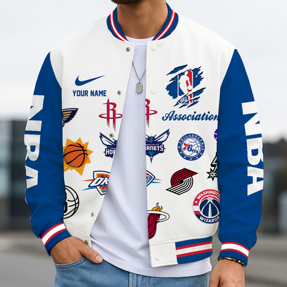 LIMITED DROP - NEW CUSTOMIZED NBA ALL TEAMS BASEBALL JACKET, SATIN VARSITY JACKET - NBA32